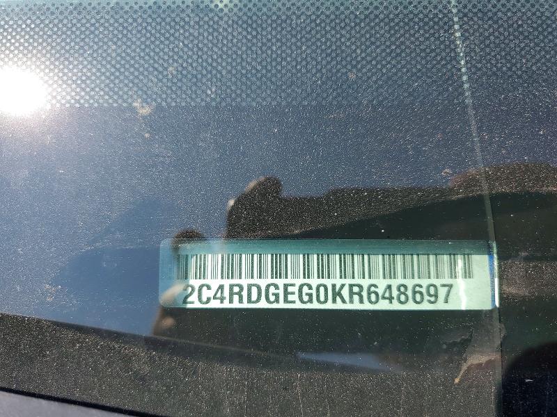Продажа на аукционе авто 2019 Dodge Grand Caravan, vin: 2C4RDGEG0KR648697, номер лота: 62385566