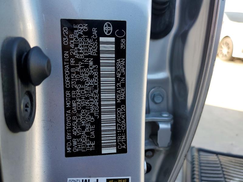 Aukcja sprzedaży 2020 Toyota Corolla, vin: JTDS4RCE4LJ050813, numer aukcji: 60161296