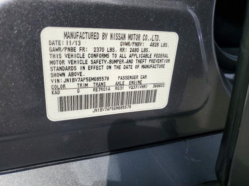 Продаж на аукціоні авто 2014 Infiniti Q50, vin: JN1BV7AP5EM685579, номер лоту: 61706746