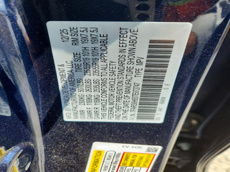 61574416 :رقم المزاد ، 7FARS6H93TE072747 vin ، 2026 Honda Cr-v مزاد بيع