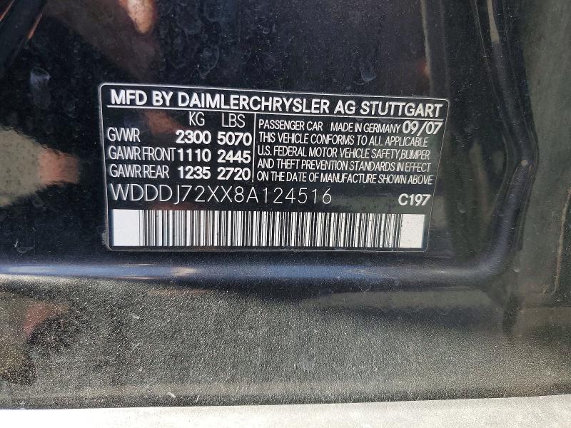 Продажа на аукционе авто 2008 Mercedes-benz Cls, vin: WDDDJ72XX8A124516, номер лота: 59666786