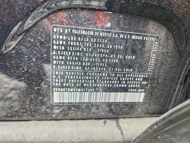62568036 :رقم المزاد ، 3VVGR7RM5SM017395 vin ، 2025 Volkswagen Tiguan مزاد بيع
