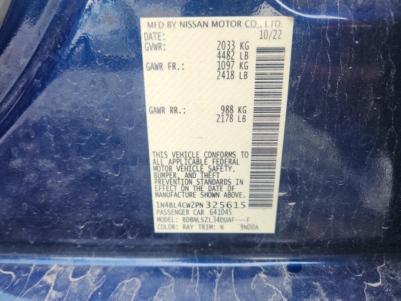 60399106 :رقم المزاد ، 1N4BL4CW2PN325615 vin ، 2023 Nissan Altima مزاد بيع