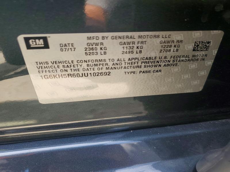 Aukcja sprzedaży 2018 Cadillac Ct6, vin: 1G6KH5R60JU102692, numer aukcji: 62134516