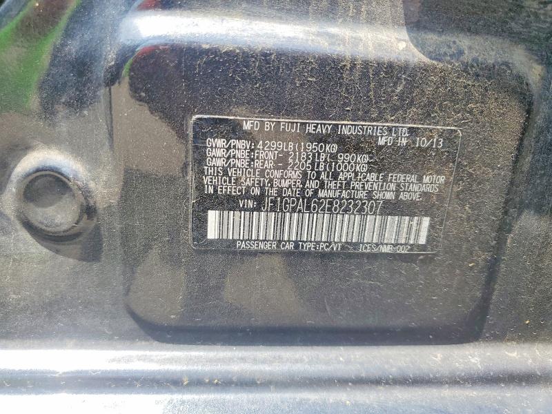 63683476 :رقم المزاد ، JF1GPAL62E8232307 vin ، 2014 Subaru Impreza مزاد بيع