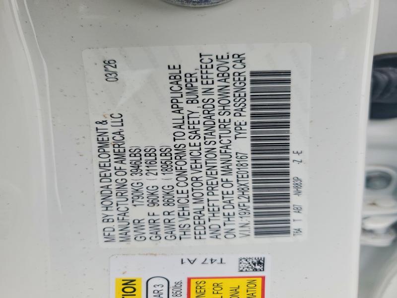 Продажа на аукционе авто 2026 Honda Civic, vin: 19XFL2H8XTE018167, номер лота: 60279566