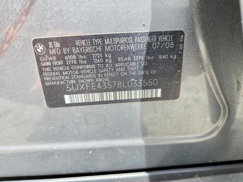 Продаж на аукціоні авто 2008 Bmw X5, vin: 5UXFE43578L033550, номер лоту: 61935256
