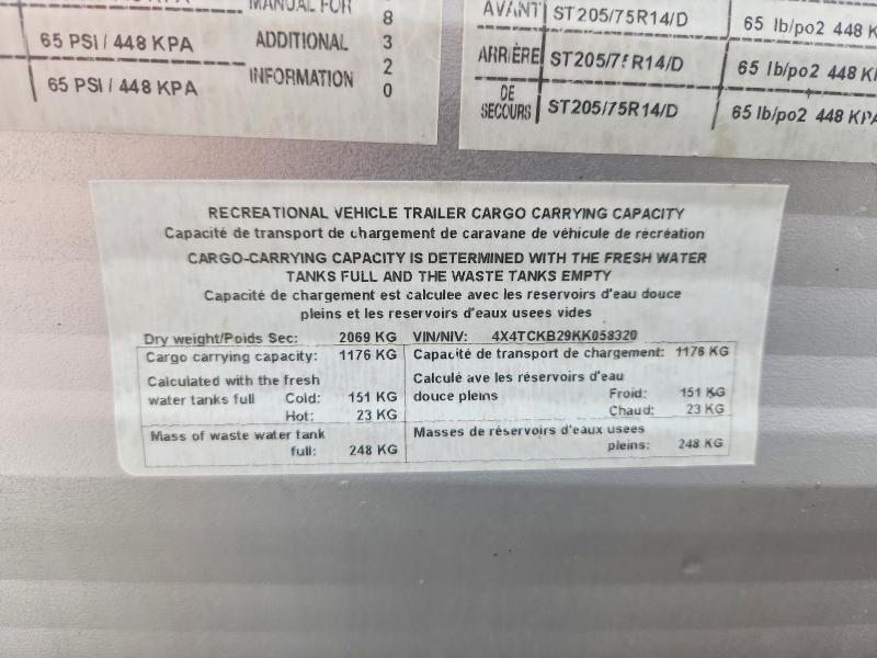 Aukcja sprzedaży 2019 Foresriver Grey Wolf, vin: 4X4TCKB29KK058320, numer aukcji: 59587346