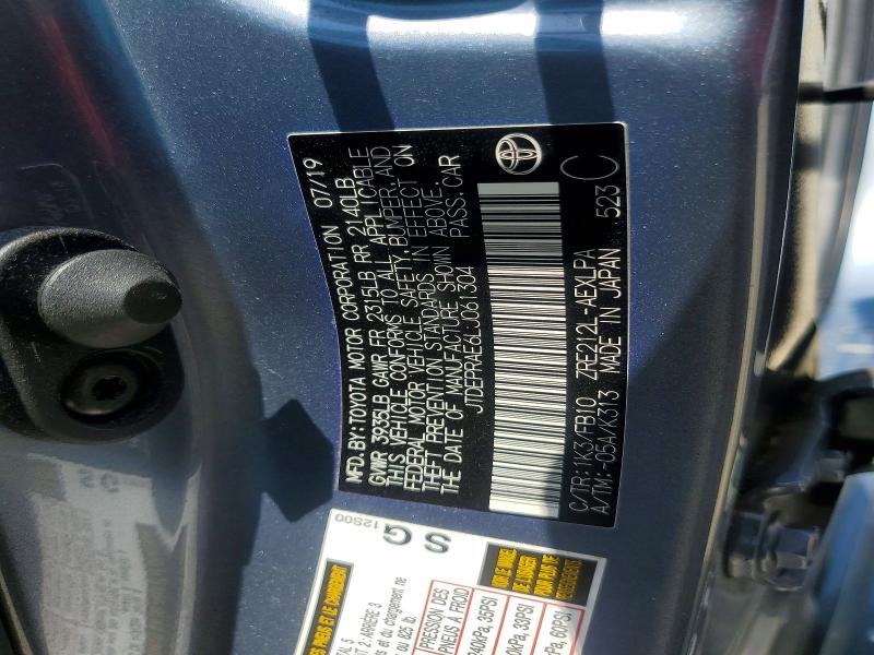 2020 Toyota Corolla მანქანა იყიდება აუქციონზე, vin: JTDEPRAE6LJ061304, აუქციონის ნომერი: 59590896