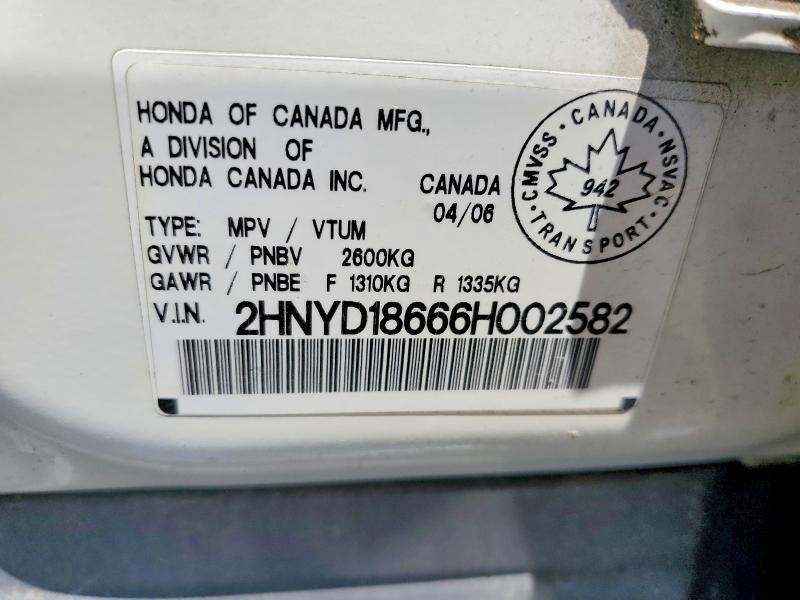 2006 Acura Mdx მანქანა იყიდება აუქციონზე, vin: 2HNYD18666H002582, აუქციონის ნომერი: 59597196