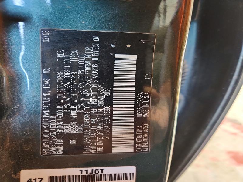 Продаж на аукціоні авто 2008 Toyota Tundra, vin: 5TFBT54188X012366, номер лоту: 59572766