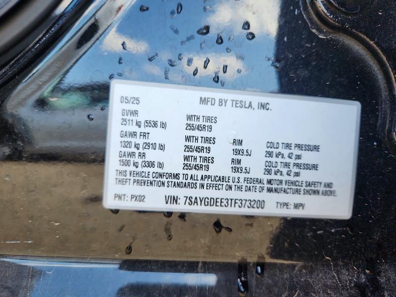 2026 Tesla Model Y მანქანა იყიდება აუქციონზე, vin: 7SAYGDEE3TF373200, აუქციონის ნომერი: 61799886