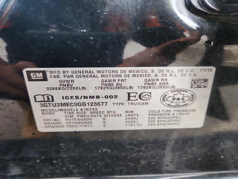 Продажа на аукционе авто 2016 Gmc Sierra, vin: 3GTU2MEC9GG123677, номер лота: 61777936