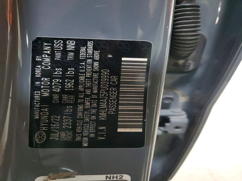 62155556 :رقم المزاد ، KMHLM4AJ5PU039990 vin ، 2023 Hyundai Elantra مزاد بيع