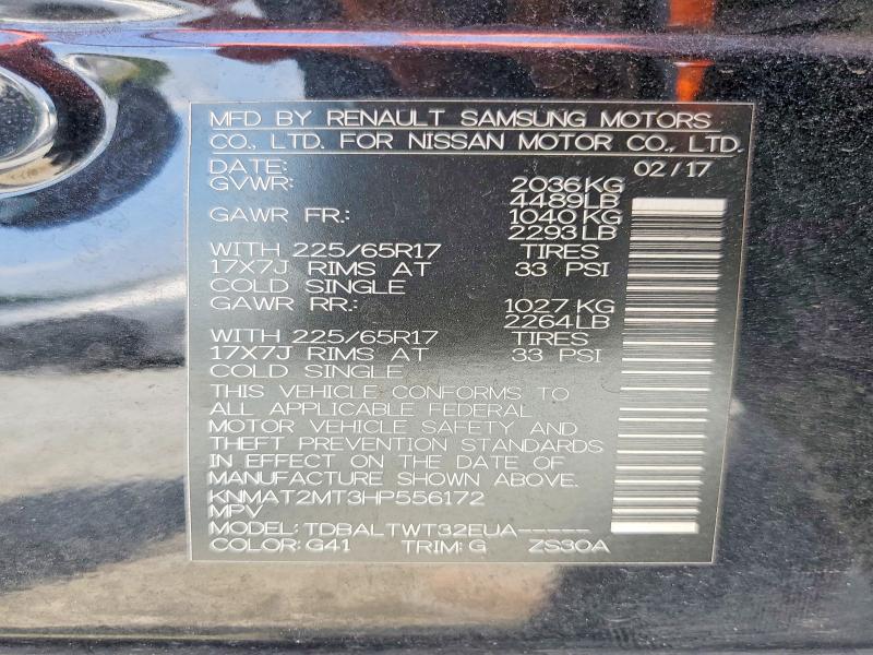Продажа на аукционе авто 2017 Nissan Rogue, vin: KNMAT2MT3HP556172, номер лота: 59295046