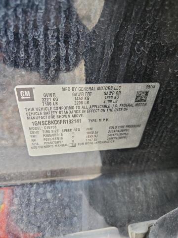 2015 Chevrolet Tahoe მანქანა იყიდება აუქციონზე, vin: 1GNSCBKC6FR182141, აუქციონის ნომერი: 58827996