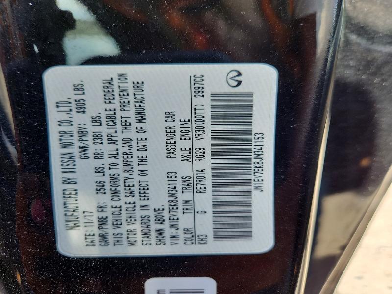 2018 Infiniti Q60 მანქანა იყიდება აუქციონზე, vin: JN1EV7EK8JM341153, აუქციონის ნომერი: 63020326