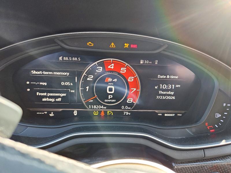 Aukcja sprzedaży 2018 Audi S4, vin: WAUB4BF41JA083546, numer aukcji: 62286086