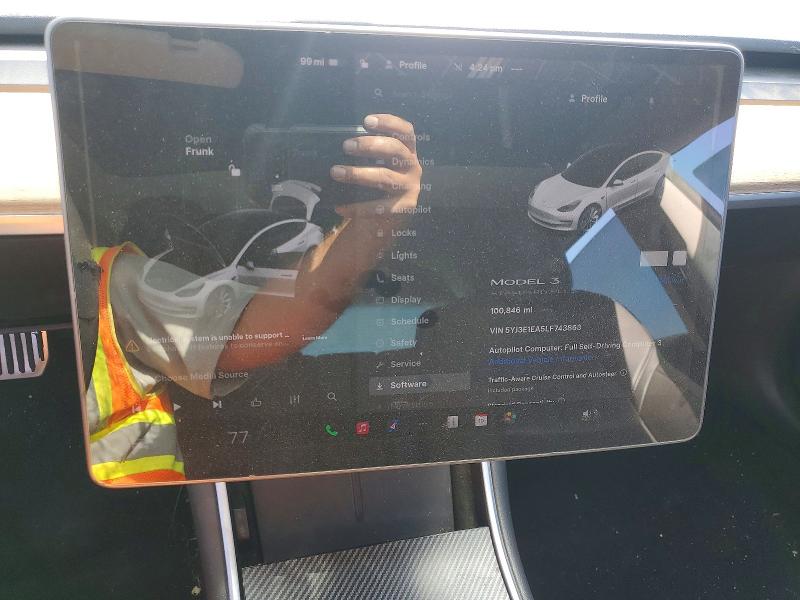 2020 Tesla Model 3 მანქანა იყიდება აუქციონზე, vin: 5YJ3E1EA5LF743863, აუქციონის ნომერი: 60892536