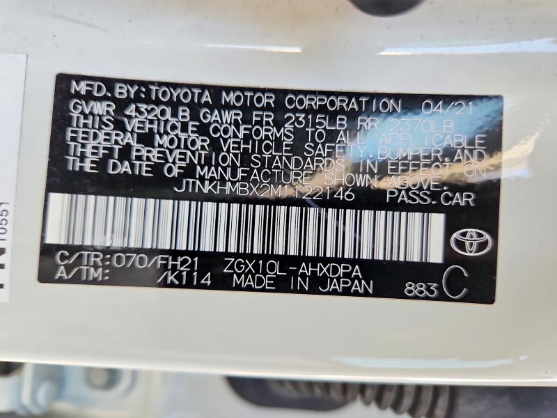 2021 Toyota C-hr მანქანა იყიდება აუქციონზე, vin: JTNKHMBX2M1122146, აუქციონის ნომერი: 60419946