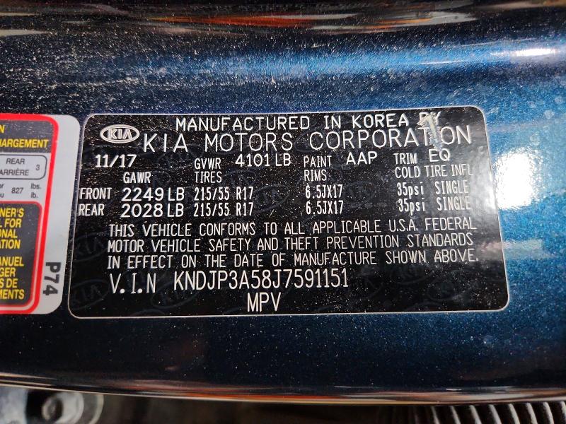 Aukcja sprzedaży 2018 Kia Soul, vin: KNDJP3A58J7591151, numer aukcji: 61234496