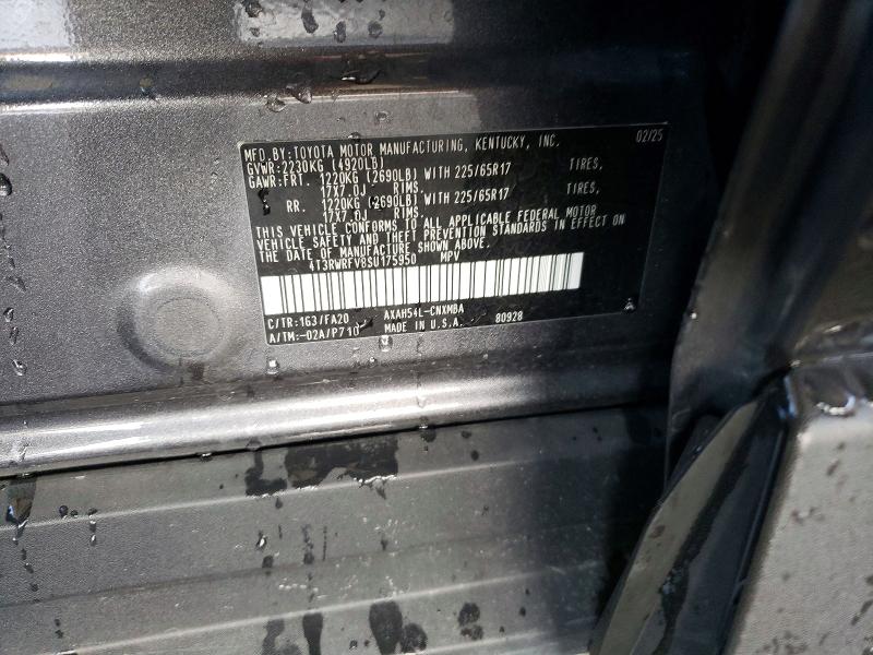 2025 Toyota Rav4 Hybrid მანქანა იყიდება აუქციონზე, vin: 4T3RWRFV8SU175950, აუქციონის ნომერი: 62855926