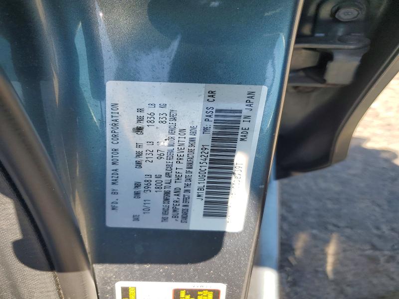 Продаж на аукціоні авто 2012 Mazda 3, vin: JM1BL1UG0C1542291, номер лоту: 61911176