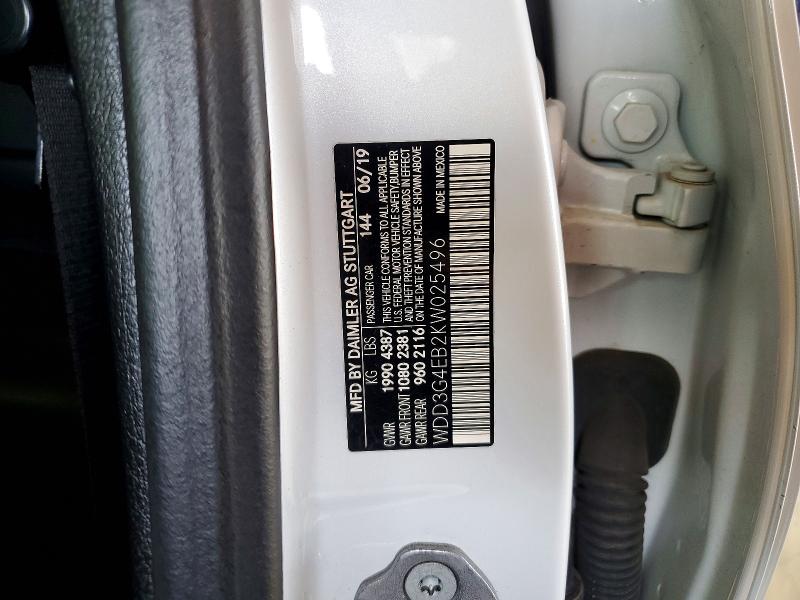 Продажа на аукционе авто 2019 Mercedes-benz A, vin: WDD3G4EB2KW025496, номер лота: 59165076