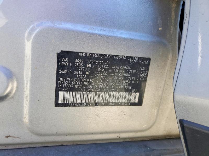 60823376 :رقم المزاد ، 4S4BSAFC6H3202003 vin ، 2017 Subaru Outback مزاد بيع