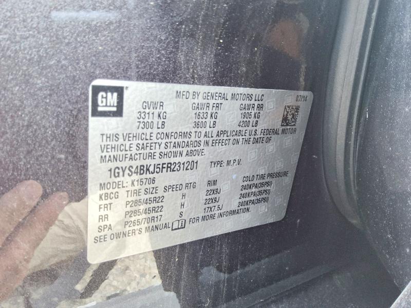 Aukcja sprzedaży 2015 Cadillac Escalade, vin: 1GYS4BKJ5FR231201, numer aukcji: 59795636