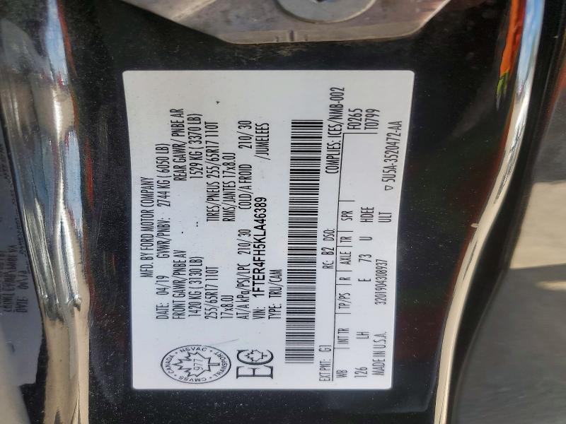 Aukcja sprzedaży 2019 Ford Ranger, vin: 1FTER4FH5KLA46389, numer aukcji: 62292886