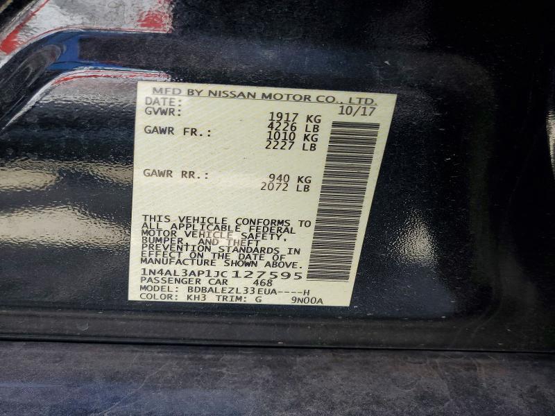 Aukcja sprzedaży 2018 Nissan Altima, vin: 1N4AL3AP1JC127595, numer aukcji: 62111966