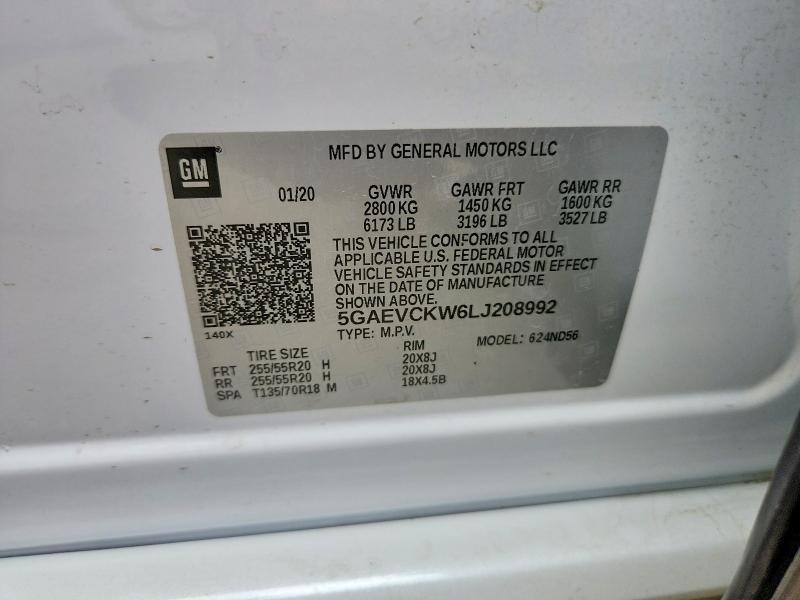 Продажа на аукционе авто 2020 Buick Enclave, vin: 5GAEVCKW6LJ208992, номер лота: 60014836