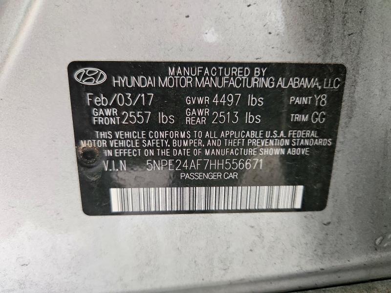 Aukcja sprzedaży 2017 Hyundai Sonata, vin: 5NPE24AF7HH556671, numer aukcji: 60675536