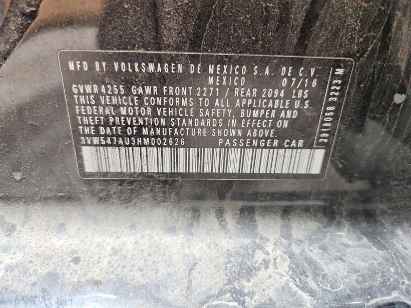 Продаж на аукціоні авто 2017 Volkswagen Gti, vin: 3VW547AU3HM002626, номер лоту: 61211936