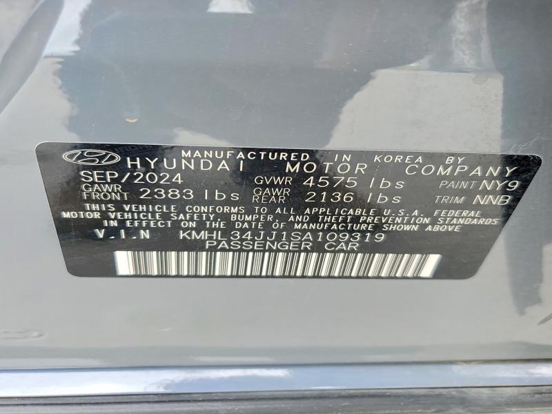 59357466 :رقم المزاد ، KMHL34JJ1SA109319 vin ، 2025 Hyundai Sonata Hybrid مزاد بيع