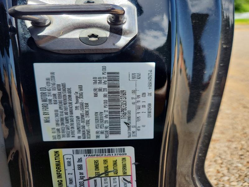 61760436 :رقم المزاد ، 1FA6P8CF3J5137609 vin ، 2018 Ford Mustang مزاد بيع