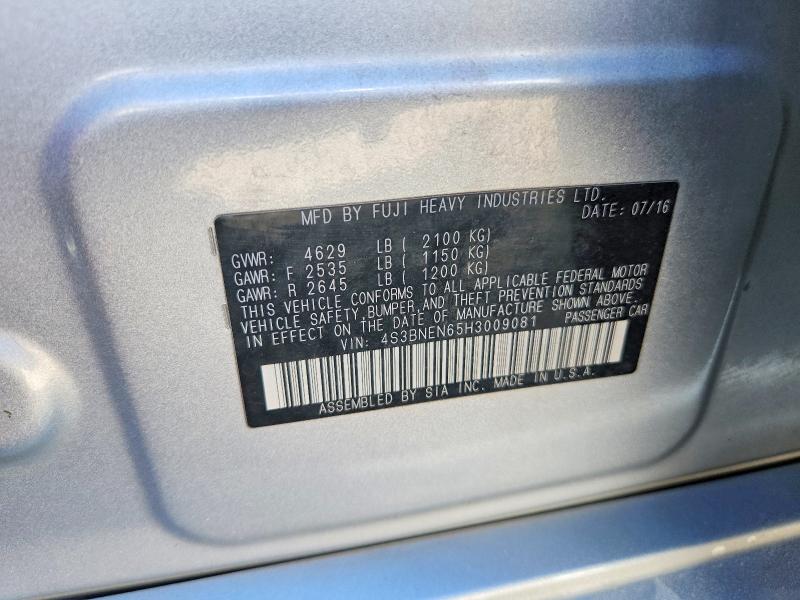 Продажа на аукционе авто 2017 Subaru Legacy, vin: 4S3BNEN65H3009081, номер лота: 59286756