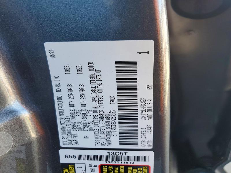 Продажа на аукционе авто 2025 Toyota Tundra, vin: 5TFLA5DB6SX253353, номер лота: 59744706