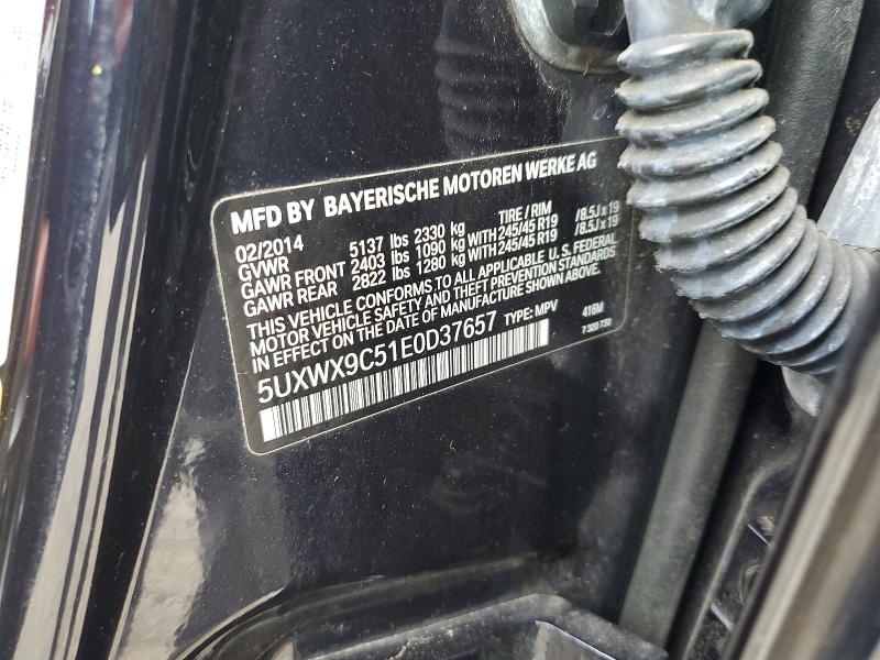 2014 Bmw X3 მანქანა იყიდება აუქციონზე, vin: 5UXWX9C51E0D37657, აუქციონის ნომერი: 63004846