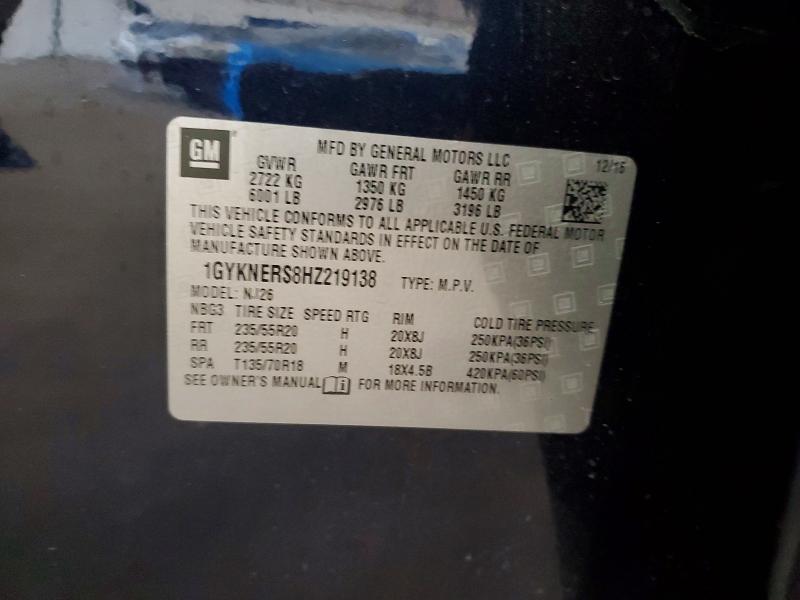Продаж на аукціоні авто 2017 Cadillac Xt5, vin: 1GYKNERS8HZ219138, номер лоту: 62765766
