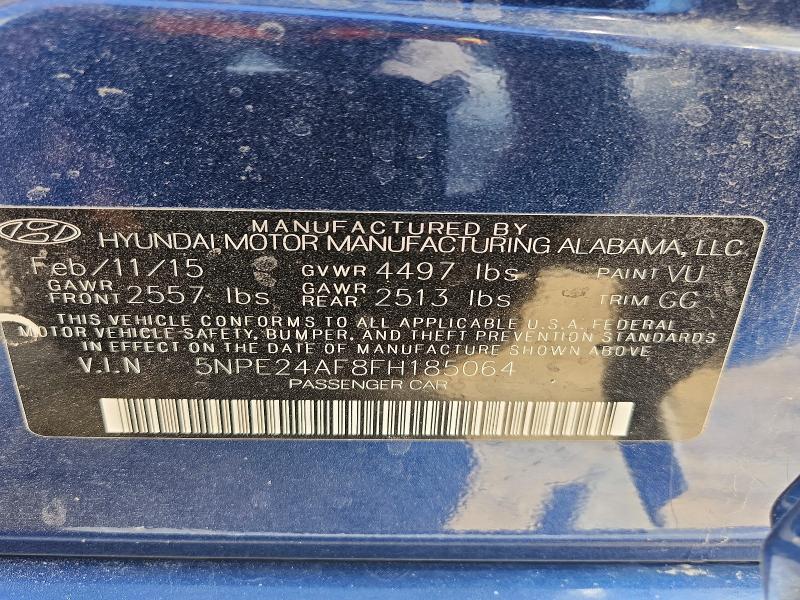 Aukcja sprzedaży 2015 Hyundai Sonata, vin: 5NPE24AF8FH185064, numer aukcji: 52934906