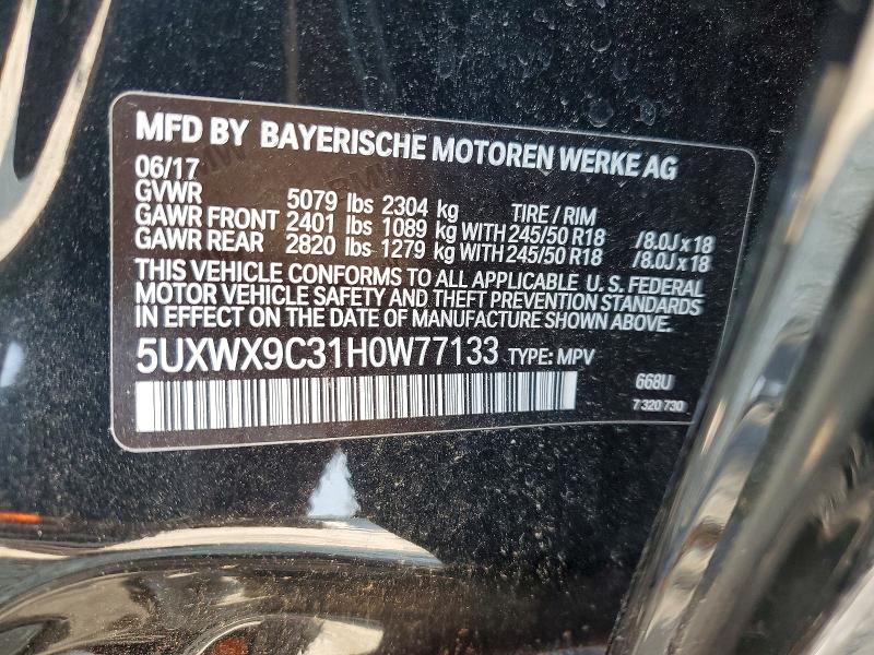 Продажа на аукционе авто 2017 Bmw X3, vin: 5UXWX9C31H0W77133, номер лота: 61246456