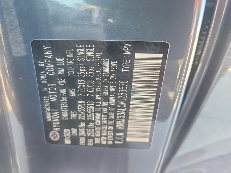 60112606 :رقم المزاد ، KM8J33AL0MU283676 vin ، 2021 Hyundai Tucson مزاد بيع