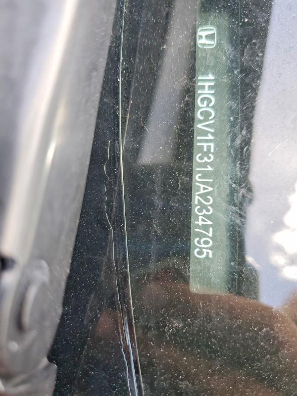 Продаж на аукціоні авто 2018 Honda Accord, vin: 1HGCV1F31JA234795, номер лоту: 60959266