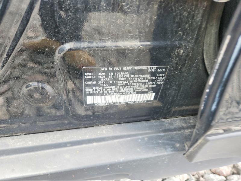2015 Subaru Outback მანქანა იყიდება აუქციონზე, vin: 4S4BSANC7F3321189, აუქციონის ნომერი: 62092996