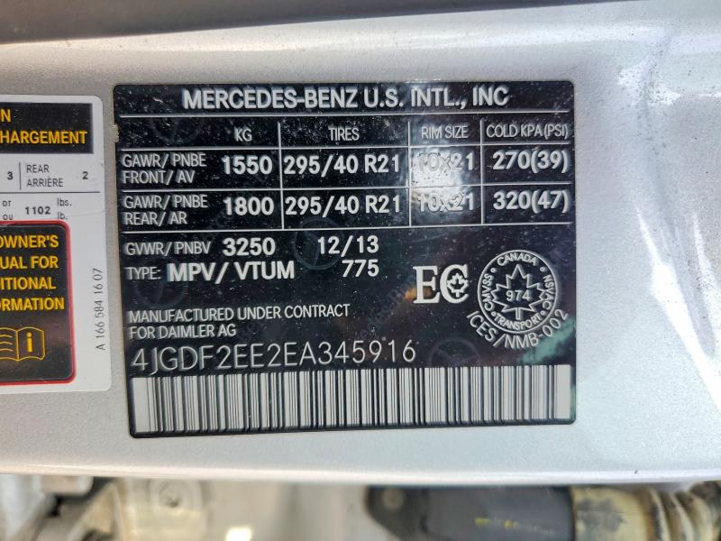 Продажа на аукционе авто 2014 Mercedes-benz Gl350, vin: 4JGDF2EE2EA345916, номер лота: 85637355