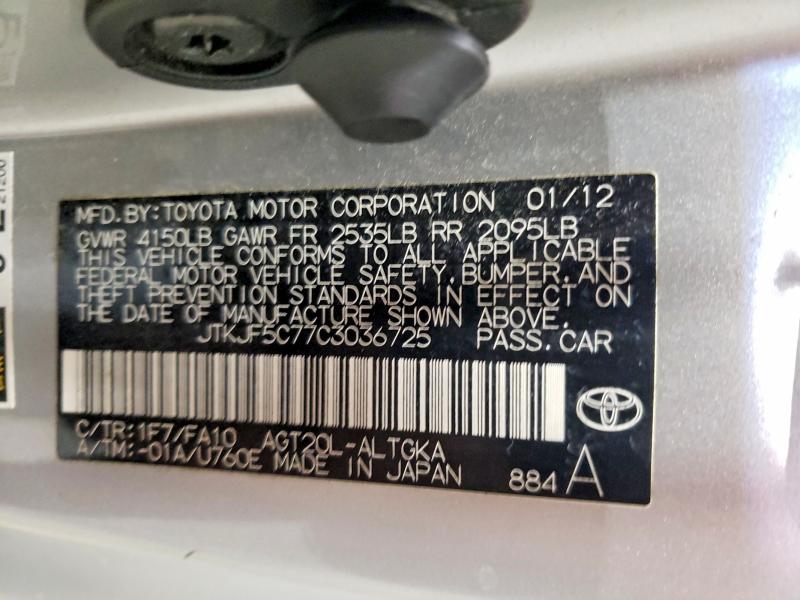 Продаж на аукціоні авто 2012 Scion Tc, vin: JTKJF5C77C3036725, номер лоту: 61691166