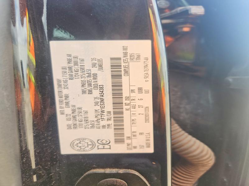 Aukcja sprzedaży 2022 Ford F150, vin: 1FTFW1E53NFA54383, numer aukcji: 61849426