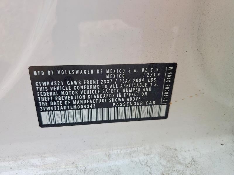 Aukcja sprzedaży 2020 Volkswagen Gti, vin: 3VW6T7AU1LM004343, numer aukcji: 63300386